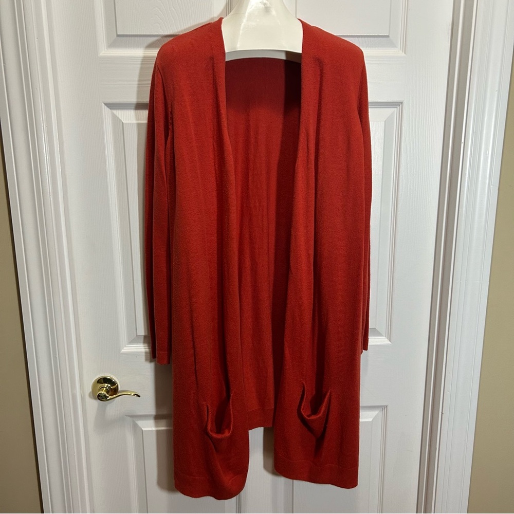 Old Navy Rust Colored Long Cardigan Sweater